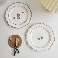 ราคา จานเซรามิค ลายดอกไม้ วินเทจ (5324074550)