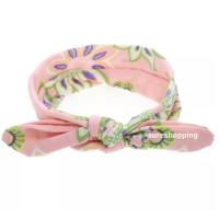 ราคา ผ้าคาดผมเด็ก ที่คาดผมเด็ก โบว์คาดผมเด็ก ที่คาดผมดอกไม้ โบว์ผูกผม สีชมพู ลายดอกไม้ (1515074560)