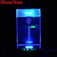 ราคา Shandian แฟลชไดรฟ์คริสตัล 128GB พร้อมไฟ LED 64GB ความเร็วสูง USB 2.0 32GB 16GB 1 ชิ้น (25323572738)