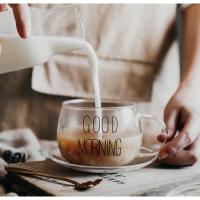 ราคา ถ้วยแก้วลาย Good Morning ขนาด 360 Ml พร้อมส่ง (14104866570)