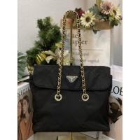 ราคา Prada Black Nylon Chain Shoulder Bag ปราด้าโซ่ Prada โซ่ (12694549465)