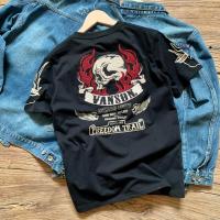 ราคา ((พร้อมส่ง) Vanson!เสื้อยืดแขนสั้น ผ้าฝ้ายแท้ พิมพ์ลายหัวกะโหลกไฟ สําหรับผู้ชาย และผู้หญิง (25120763462)