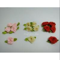 ราคา ดอกกุหลาบริบบิ้นผ้า มีใบ 20 ชิ้นดอกกุหลาบ (1572995983)