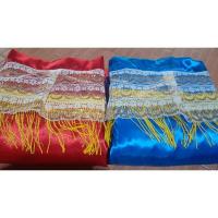 ราคา ผ้าม่านทำบุญ ฉากหลังพระสงฆ์ ฉากงานบวช - ผ้าต่วน ผ้าซาตินเนื้อเงา สีสวย (22724182751)