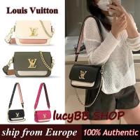 ราคา Louis Vuitton/LV Lockme Tender หนังวัวกระเป๋าโซ่กระเป๋าสะพายข้าง M22802ของแท้100% (25255266500)