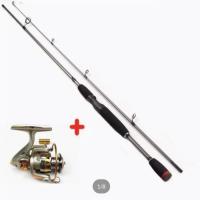 ราคา ชุดสปินนิ่งตีเหยื่อปลอม คัน6ฟุต2ท่อนพร้อมรอก JE (2299243464)