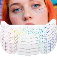 ราคา แผ่นสติกเกอร์ Hologram ลายน่ารัก หัวใจ กันน้ำและมีความแวววาว Freckle Temporary Tattoos ใหม่ (42326410908)