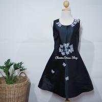 ราคา เดรสสั้น สีดำ ปักผี้เสื้อ 3D งานป้าย Vegas luxury (4533470630)