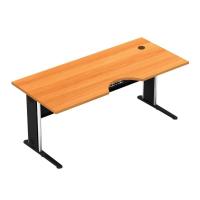 ราคา โต๊ะทำงานผู้บริหารไม้ ขาเหล็ก ชนิดโล่ง หน้าโต๊ะดีไซน์ตัดตรง มีเว้าส่วนเว้าโค้งตรงกลาง DC1800-02 (1909452212)