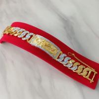 ราคา สร้อยมือผู้ชาย เลสผู้ชายลายมังกร เพชร CZ ชุบทองไมครอนหน้าทองคำขาว น้ำหนัก 5 บาท ใส่เสริมดวงเพิ่มอำน (26968096236)