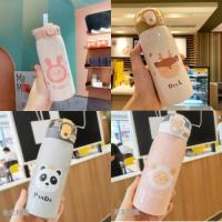 ราคา ขวดน้ำ กระบอกน้ำเด็ก 2 ขนาด 350ml 500ml หลายลาย หลากสี เก็บอุณหภูมิความร้อนความเย็น (20572116802)