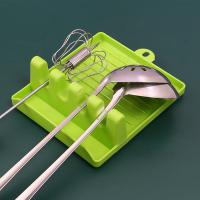 ราคา ไม้พายครัวฝาหม้อชั้นวางครัวเรือนทําอาหารไม้พายเสื่อครัวชั้นเก็บพลาสติกฝาหม้อชั้นวาง ไอคิว (41273241429)