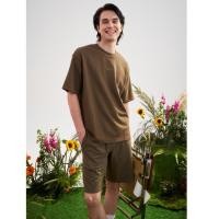 ราคา GIORDANO กางเกงขาสั้นผู้ชาย Men's Stretch Waffle Shorts 01105406 (28680170604)