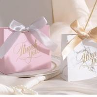 ราคา พร้อมส่งกล่องของขวัญ ผูกโบว์ กล่องขนม งานแต่งงาน ขนาด 10 ซม. ทรงกระเป๋าน่ารักๆ (25122855557)