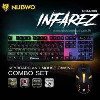 ราคา Nubwo รุ่น NKM-300 / NKM-623 Infarez Keyboard Mouse Combo set คีย์บอร์ด + เมาส์ คีย์บอร์ดมีไฟ เมาส์มีไฟ เกม (11533434083)