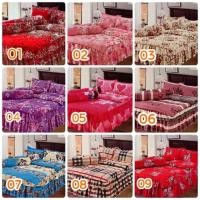 ราคา ชุดผ้านวม+ผ้าปูมีระบายแบบคลุมเตียง (2082867578)