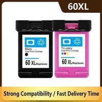 ราคา 60XL ตลับหมึกสําหรับ 60 XL Photosmart C4780 C4783 C4795 C4799 D110a F2400 Deskjet D1660 D1663 D2530 D254 เครื่องพิมพ์ (50550052786)