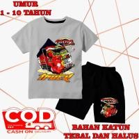 ราคา KATUN ชุดเด็กพร้อมรถรถบรรทุก motif วัสดุผ้าฝ้ายพรีเมี่ยม 3 ชิ้น พิมพ์สกรีน DTF cln สีดํา (27043082770)