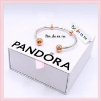 ราคา [พร้อมส่ง สินค้าแท้ ] Pandora Moments Snake Chain Style Open Bangle (27025111438)