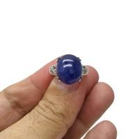 ราคา - แหวน เงินแท้ 92.5% งานขึ้นมือทรงโบราณ ฝังพลอยไพลินแท้ เจียหลังเบี้ยเม็ดใหญ่ หนัก 13.8 กะรัต เนื้อแก้วขนาด 11×14 มิล (19974818067)