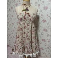 ราคา มินิเดรสสายเดี่ยวสีชมพู ลายดอกงานป้าย ญป หวาน100% สร้อยขายแยก (43403951454)