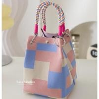 ราคา กระเป๋าถือมินิกระเป๋าหิ้วขนาดเล็กสไตล์ญี่ปุ่นกระเป๋าถักสไตล์เกาหลี (52100159170)