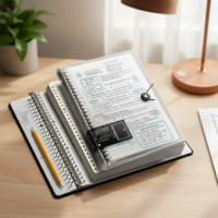 ราคา สมุดโน้ตสันเกลียวหนา 60 แผ่น ขนาด A5/B5/A4 เติมกระดาษใหม่ได้ พร้อมปกเกลียวถอดได้ (55700136897)