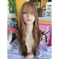 ราคา วิกผมแสกกลางหน้าปัดหน้าม้าซีทรูยาว859-24/08013 (24227290652)