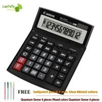 ราคา เครื่องคิดเลข สีดำ Canon WS-1210T แถมฟรี ปากกาลูกลื่น 0.7 มม. สีน้ำเงิน คละสี ควอนตั้ม Sense 4 ด้าม (1662102687)