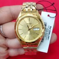 ราคา Seiko 5 Sports Automatic นาฬิกาสำหรับผู้ชาย สายสแตนเลส สีทอง/หน้าทอง รุ่น SNKL28,SNKL28K,SNKL28K1 (3517947965)