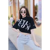 ราคา PACHARA BRAND เซ็ต 2 ชิ้น เสื้อแขนสั้นสีดำทรง Oversize เนื้อผ้ายืดหยุ่น แมทช์กับกางเกงยีนส์ขายาวฟอกสีสวย ปลายขาแต่งขนนก (14506717814)