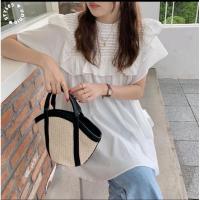 ราคา เสื้อสไตล์เกาหลีสีขาวแขนสั้น (3394736070)