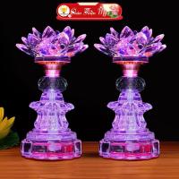 ราคา โคมไฟดอกบัวคริสตัล Led 7 สี TRUTH และ BEAUTY ตกแต่งแท่นบูชาฮวงจุ้ยคุณภาพสูง HSPL-09 (43852885448)