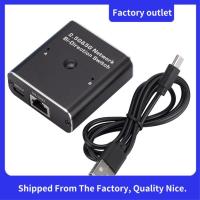 ราคา Gigabit Network Switch RJ45 Network Port 2 in 1 Out Network Cable Sharer Plug-Free Network Splitter Ethernet Adapter (27230994749)