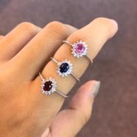 ราคา แหวนพลอยแท้ ล้อมเพชร cz สั่งเปลี่ยนสีพลอยอื่นได้คะ (1274753718)