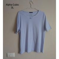 ราคา Alpha Cubic เสื้อยืดแขนสั้นสีม่วงพาสเทล ไซส์ 3L (มือ2) (23666202207)
