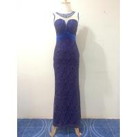 ราคา 7A009 ชุดราตรียาว ชุดราตรี ชุดประกวด ชุดนักร้อง สีน้ำเงิน มือสอง (26589452338)