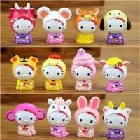 ราคา เซทโมเดลคิตตี้ 12 ราศี โมเดลตกแต่งของ ของเล่นเพื่อการสะสม ของสะสมคิตตี้ คิตตี้ (4432833501)