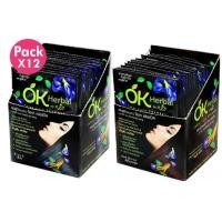 ราคา *ยกกล่อง 12 ซอง* OK Herbal โอเค เฮอเบิล แชมพูปิดผมขาว แชมพูเปลี่ยนสีผม ปิดผมหงอก (26601253700)