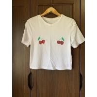 ราคา เสื้อผ้าผู้หญิงแบรนด์pomeloปักเชอร์รี่ป้ายติดไซส์Lอก32-34ยาว18 (42523074692)