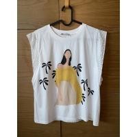 ราคา เสื้อยืดแขนกุด Zara แท้ มีลาย (12092729037)