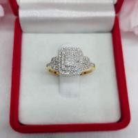 ราคา แหวนทองแท้เพชรแท้หน้าเลี่ยมหลอมเพชร (8476597320)