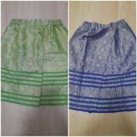 ราคา กระโปรงผ้าไทยเด็ก เอว 20-22 #มือสอง (17987725889)