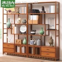 ราคา จุดวินาที✔ไม้ม้าคน Bogu ชั้นวางไม้ที่ไม่ใช่ของแข็งใหม่เก็บชาจีนโบราณตู้โชว์ตู้โชว์ชุดน้ำชาห้องนั่งเล่นการจัดเก็บ (4393643743)