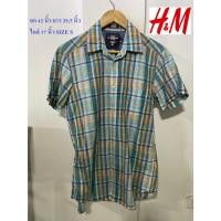 ราคา H&M#เอชแอนด์เอ็ม เสื้อเชิ้ตลายสก๊อต อก 42 นิ้ว ยาว 29.5 นิ้ว ไหล่ 17 นิ้ว SIZE S สภาพดี ไม่มีตำหนิจ้า (29671314019)