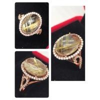 ราคา ไหมทองบราซิล/เพทายขาวตัวเรือนเงินแท้ชุบพิงค์โกลด์ขนาด53ใส่งามๆๆค่ะ (22070134125)