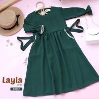 ราคา LAYLA KIDS DRESS ผ้า MANGO CREPE พร้อมลูกไม้ APPLICATION (AGES 5 - 6 ปี) เสื้อผ้าเด็กผู้หญิง, ชุด Gamis เด็กทันสมัยรุ่นล่าสุด (41124530961)