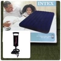 ราคา Intex Air Bed เบาะที่นอนเป่าลม 4.5 ฟุต รวมที่สูบลม (38708936)