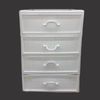 ราคา ตู้ลิ้นใหญ่ ชักหน้ากว้างลายหวาย 4 ชั้น สีขาวใหญ่ (5207148848)