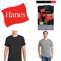 ราคา Hanes ของแท้ เสื้อยืด คอกลม แขนสั้น มีกระเป๋า นำเข้าจากอเมริกา (1178319416)